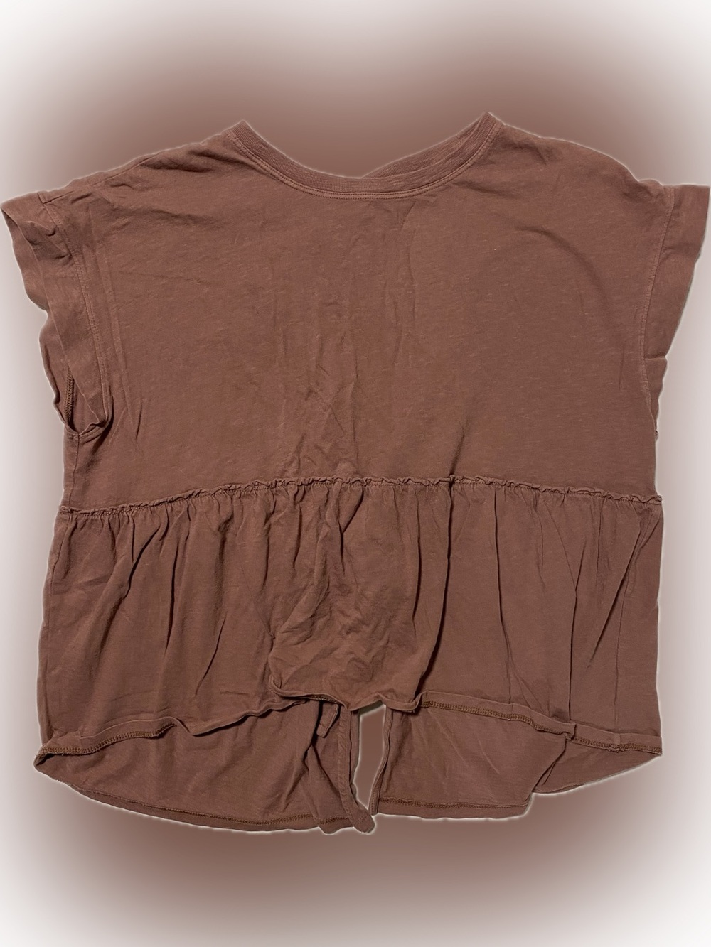 American Eagle Outfitters Brown Peplum Crop Top